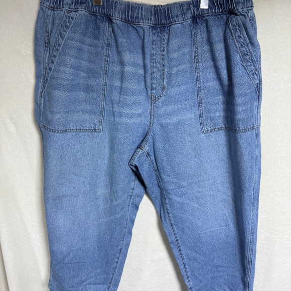 Madewell Women's Jeans 3X Pull-On Relaxed Beswick - Elastic Waist - Picture 2 of 9